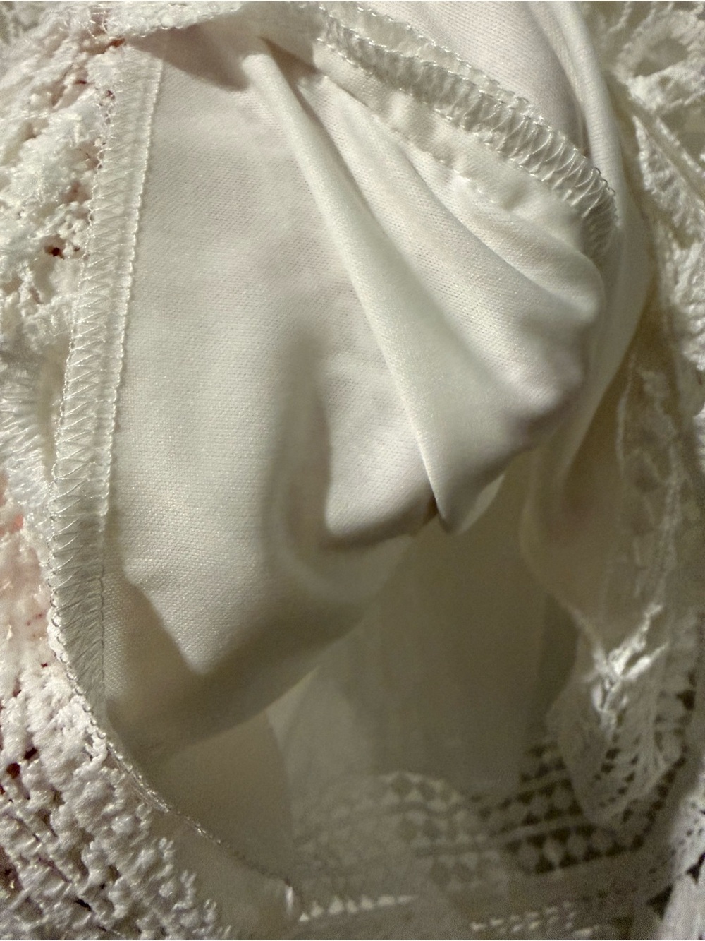 White Lace Crochet Sheath Dress Size M | 35” Length - Picture 5 of 6
